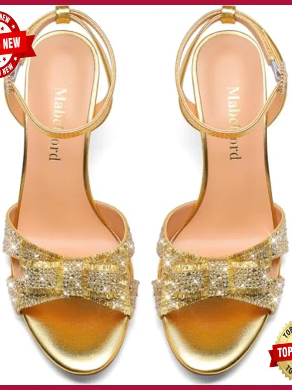 Stiletto Heel Sandals Rhinestone Bow Pearl Ankle Strap Wedding Party Dress Shoes